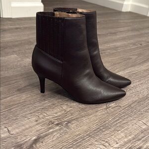 Life Stride Brown Heeled Boots with Sleek Design